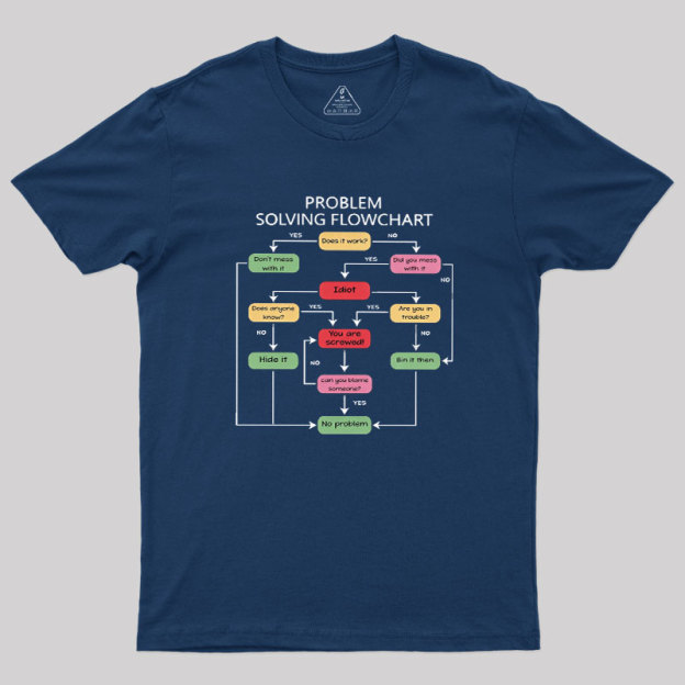 Problem Solving Flowchart Geek T-Shirt