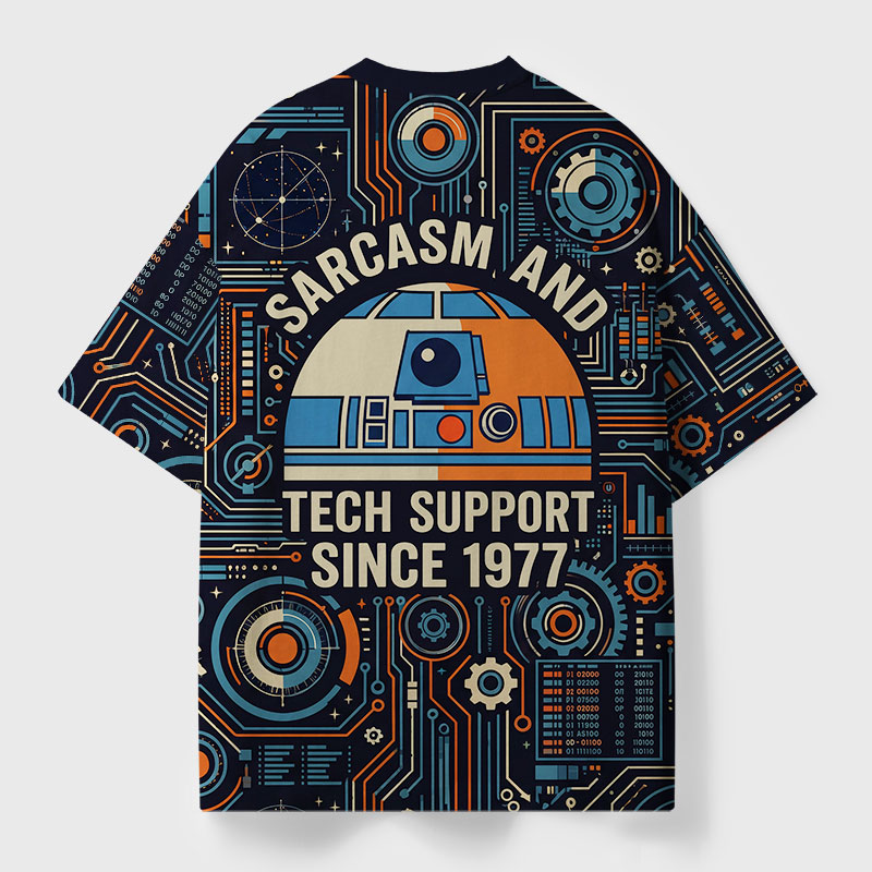 Providing Sarcasm and Tech Support Geek All-Over Print T-Shirt