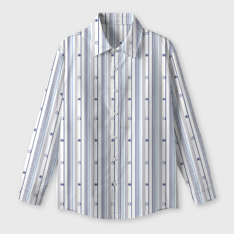 Signal Stripes Geek Long-Sleeved Shirt
