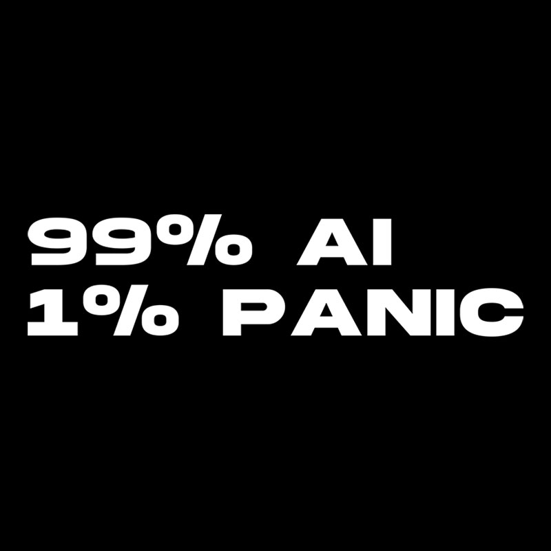 100% AI 1% PANIC Geek T-Shirt