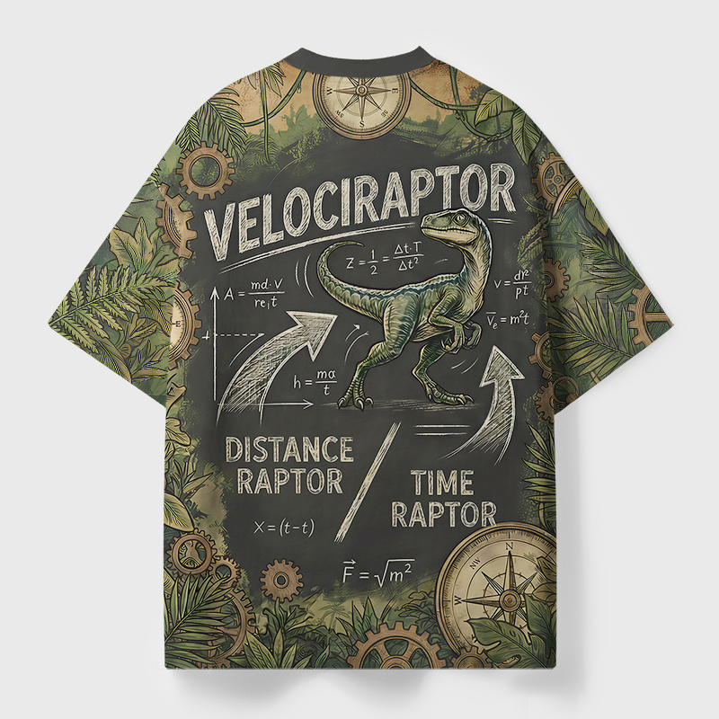 VELOCIRAPTOR Geek All-Over Print T-Shirt