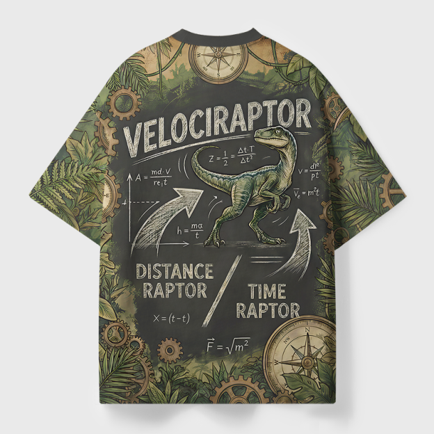 VELOCIRAPTOR Geek All-Over Print T-Shirt