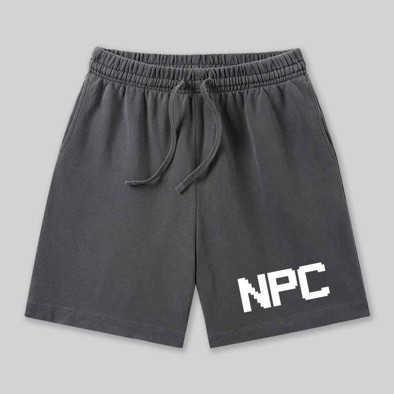 NPC Funny Geeky Washed Shorts