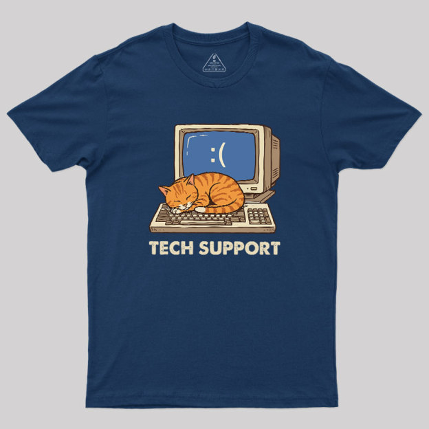 Tech Support Cat Geek T-Shirt