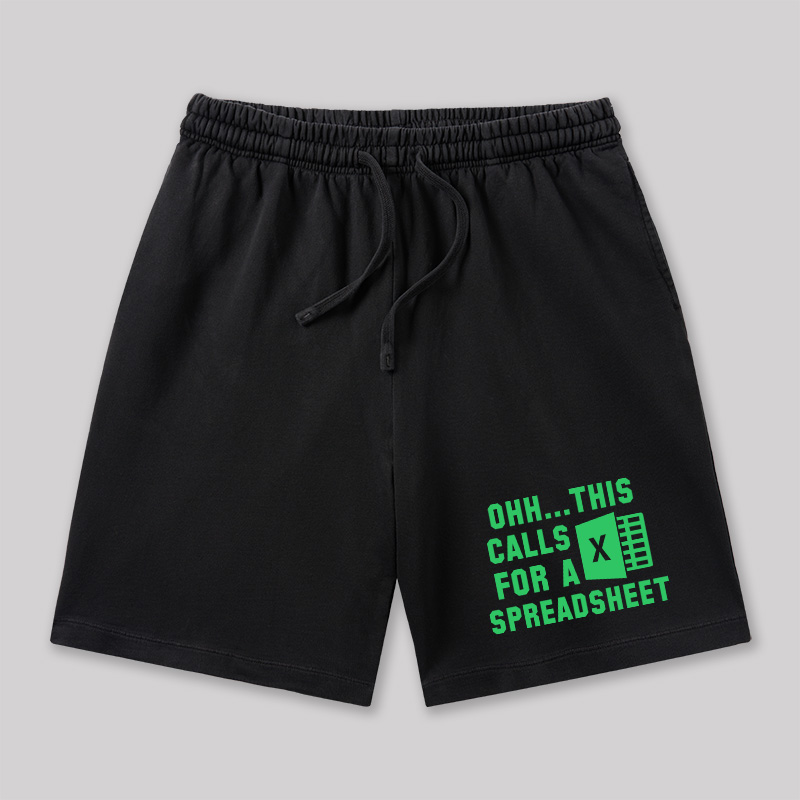 Ohh This Calls for a Spreadsheet Geeky Washed Shorts