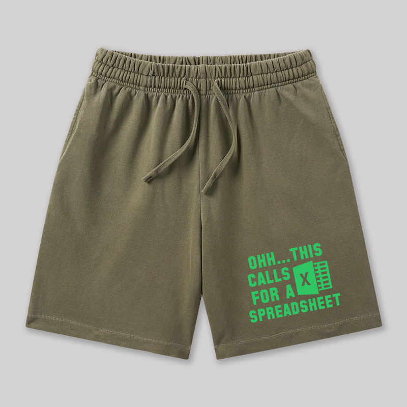 Ohh This Calls for a Spreadsheet Geeky Washed Shorts