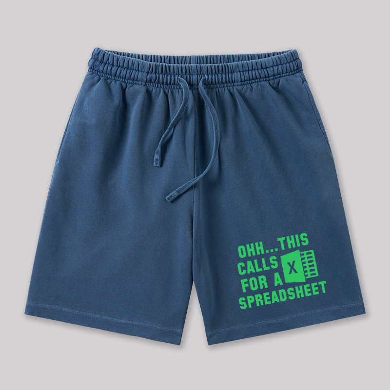 Ohh This Calls for a Spreadsheet Geeky Washed Shorts
