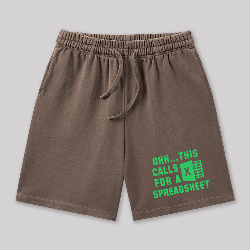 Ohh This Calls for a Spreadsheet Geeky Washed Shorts