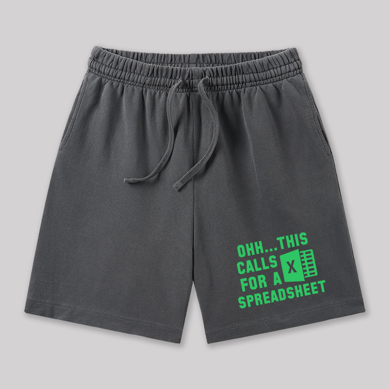 Ohh This Calls for a Spreadsheet Geeky Washed Shorts