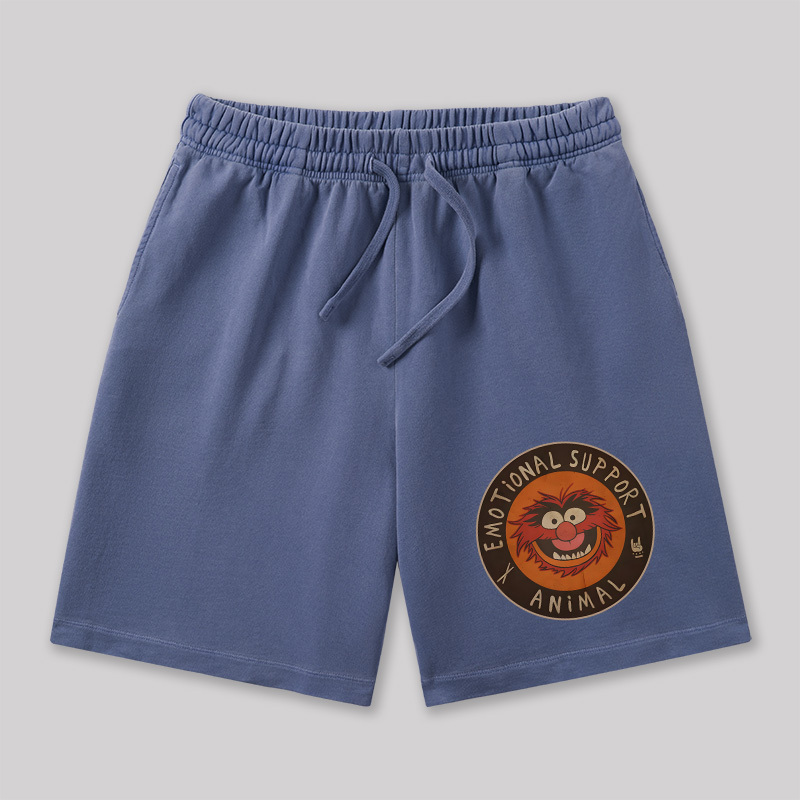 Vintage 70s Muppets Emotional Support Animal Geeky Washed Shorts