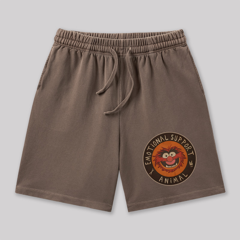 Vintage 70s Muppets Emotional Support Animal Geeky Washed Shorts