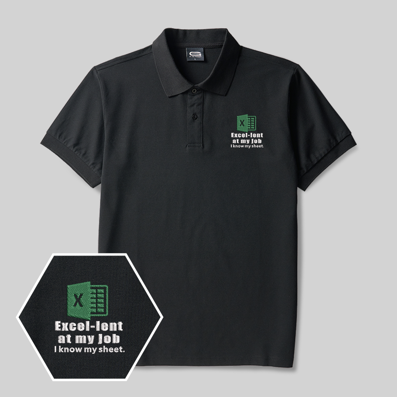 I Know My Sheet Geek Embroidered Polo Shirts