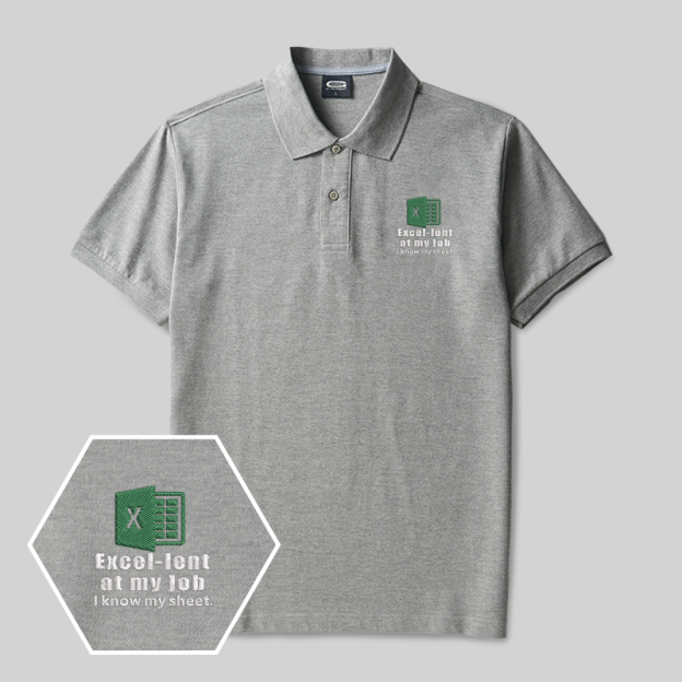 I Know My Sheet Geek Embroidered Polo Shirts