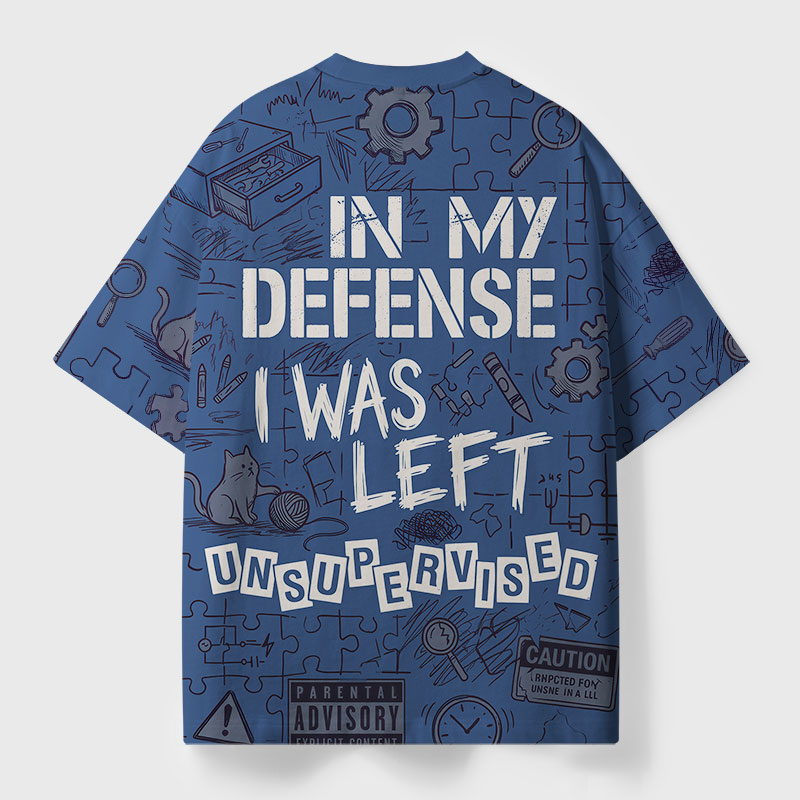 I Was Left Unsupervised Geek All-Over Print T-Shirt