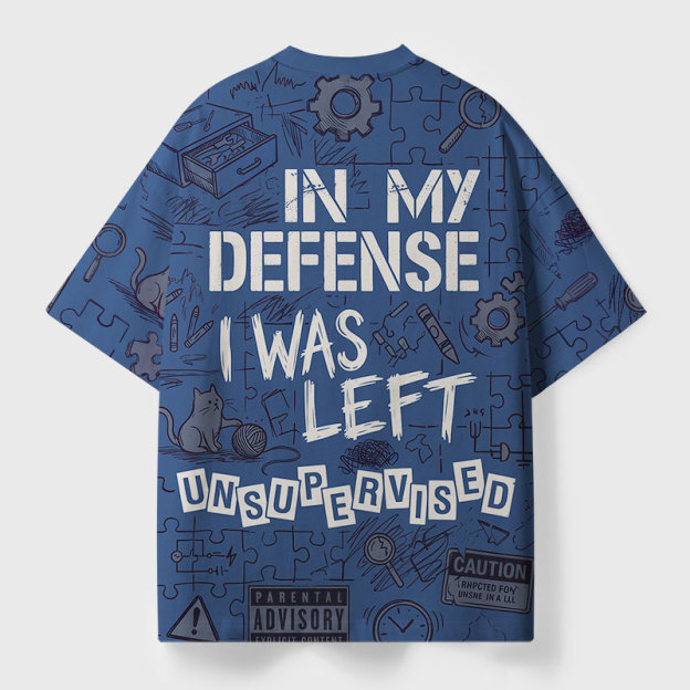 I Was Left Unsupervised Geek All-Over Print T-Shirt