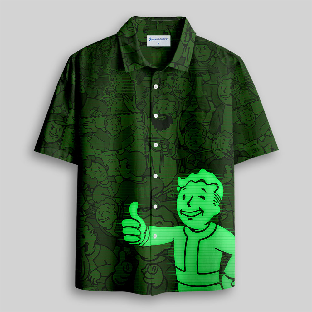 Vault Boy Button Up Pocket Shirt