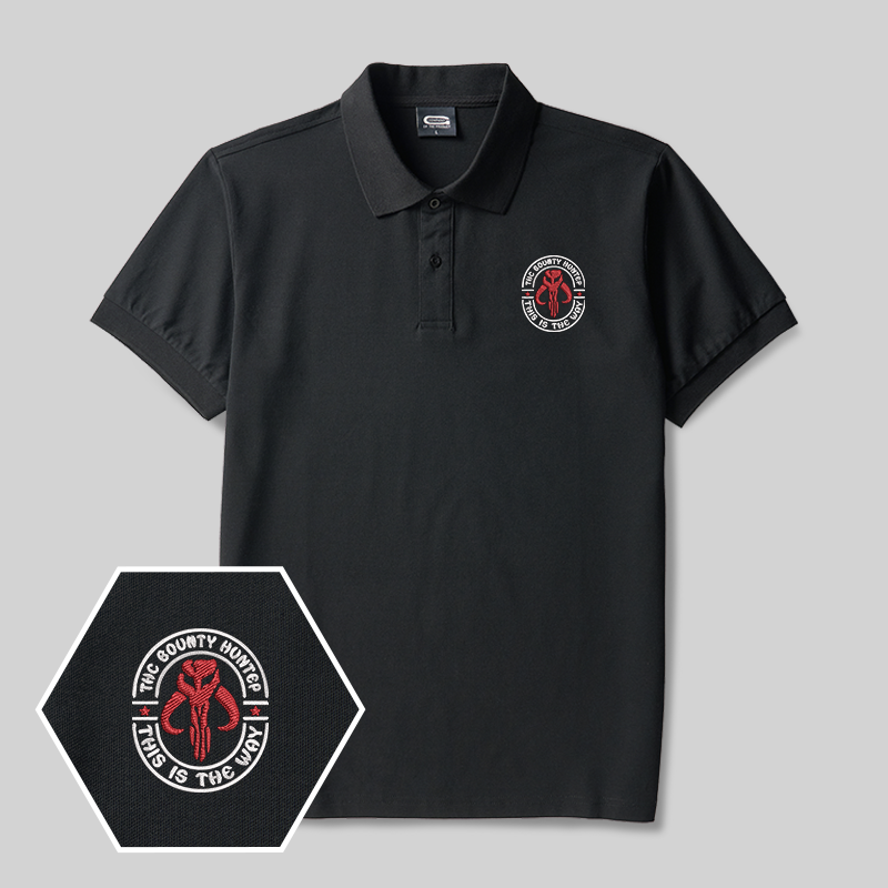Bounty Hunter Badge Geek Embroidered Polo Shirts