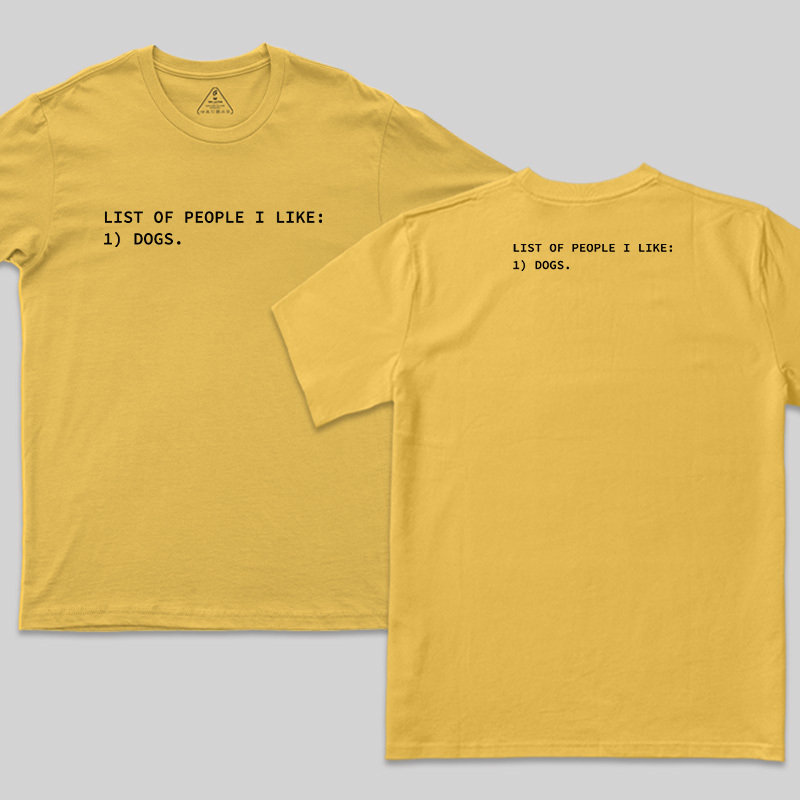 Dog Person Front and Back Printed T-Shirt