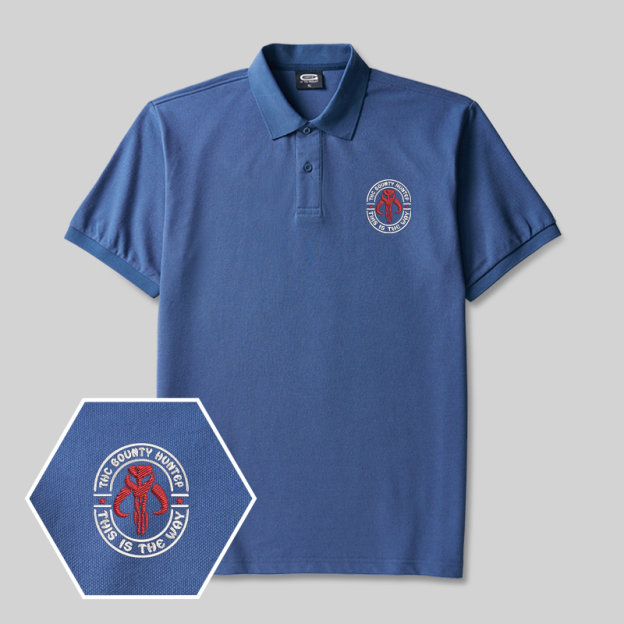 Bounty Hunter Badge Geek Embroidered Polo Shirts