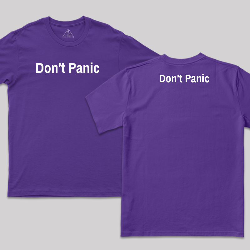Don't Panic Front and Back Printed T-Shirt
