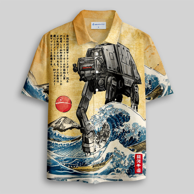 Ukiyo-e ATAT Spacewars Button Up Pocket Shirt
