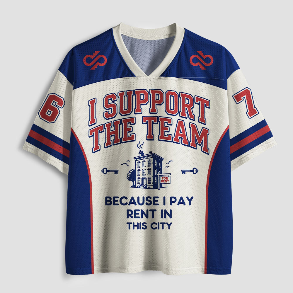 Pay Rent Not Loyalty Geek Mesh Jersey