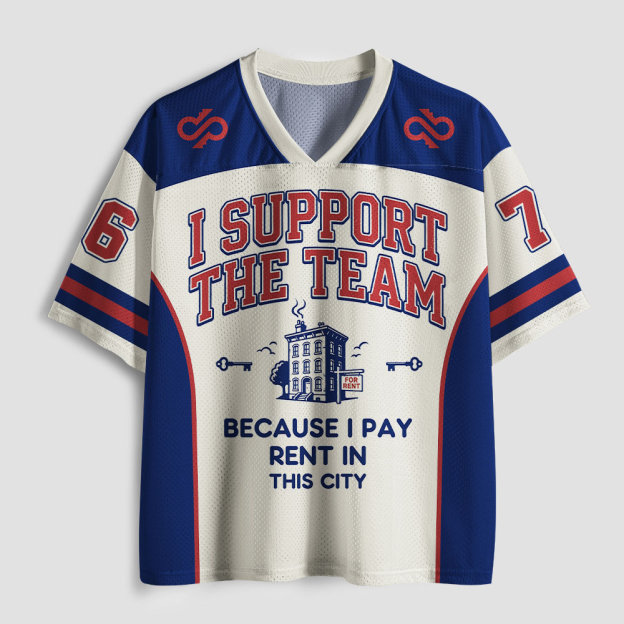 Pay Rent Not Loyalty Geek Mesh Jersey