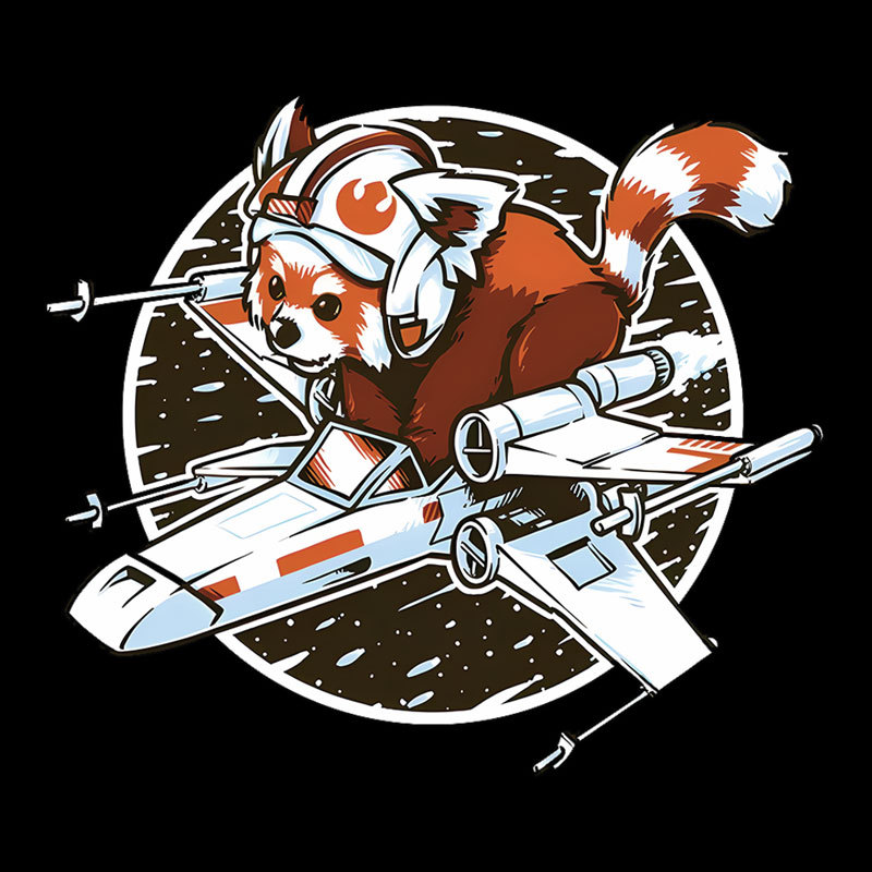 Red panda, Standing By Geek T-Shirt