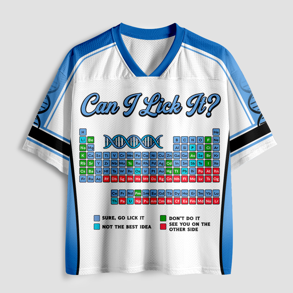 Can I Lick It Periodic Table Geek Mesh Jersey