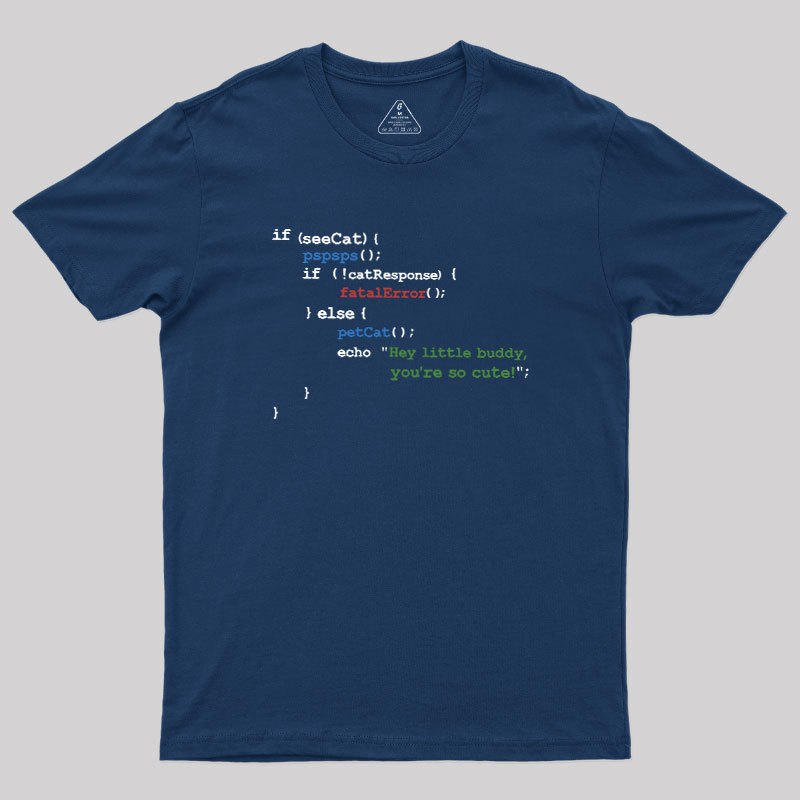 If See Cat Code Geek T-Shirt