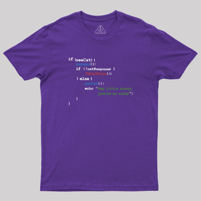 If See Cat Code Geek T-Shirt