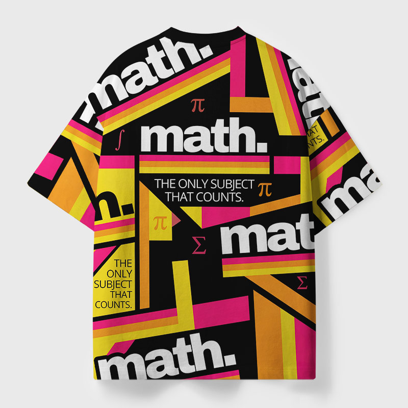 Math Geek Eco Oversized Graphic Tees