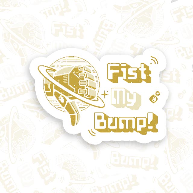 Fist My Bump Geek Sticker