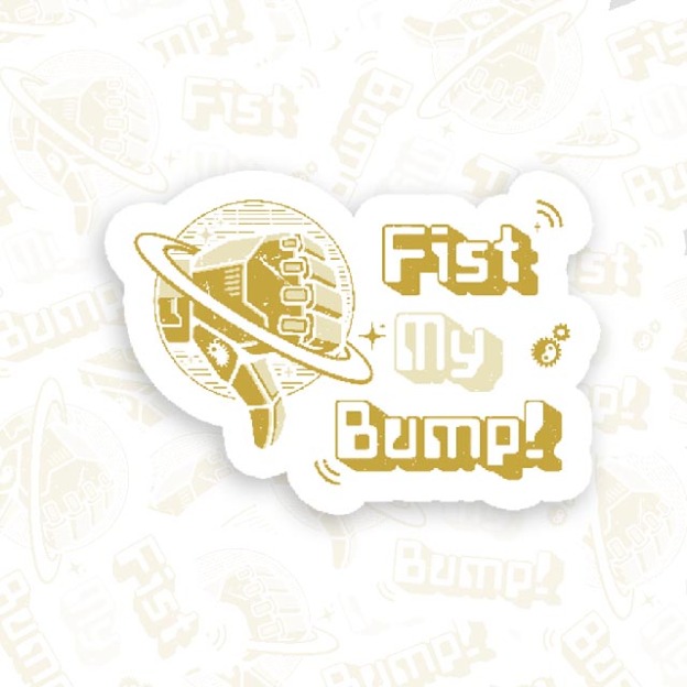 Fist My Bump Geek Sticker