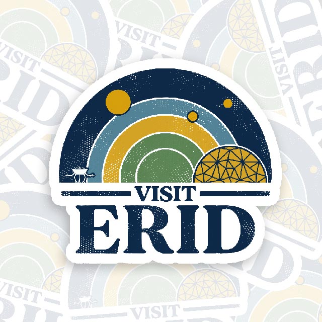 Visit Erid Colony Geek Sticker