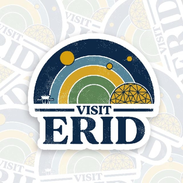 Visit Erid Colony Geek Sticker