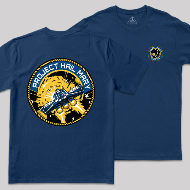 HM-01 Mission Badge Front and Back Printed T-Shirt