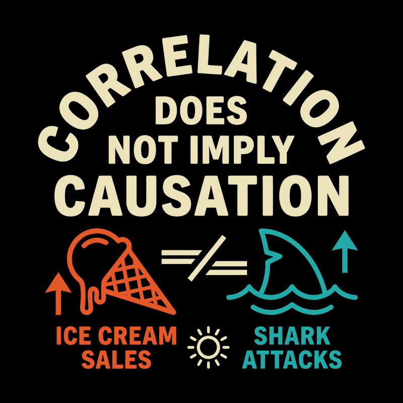Correlation Does Not Imply Causation Geek T-Shirt