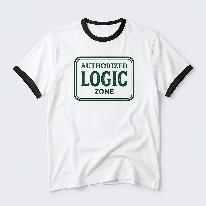 Authorized?Logic?Zone Geek Retro Ringer T-Shirt