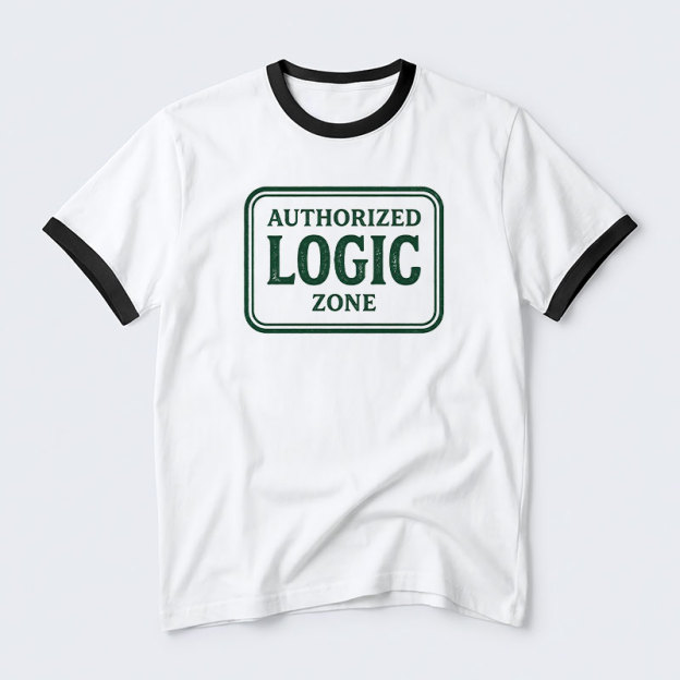 Authorized?Logic?Zone Geek Retro Ringer T-Shirt