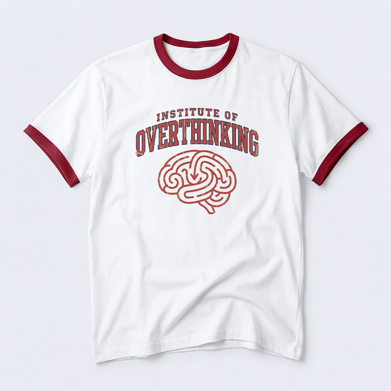 Institute Of Overthinking Geek Retro Ringer T-Shirt