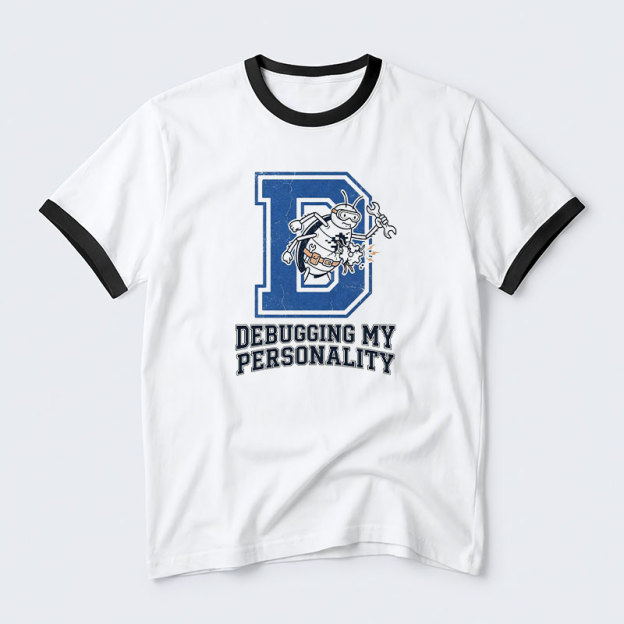 Debugging My Personality Geek Retro Ringer T-Shirt