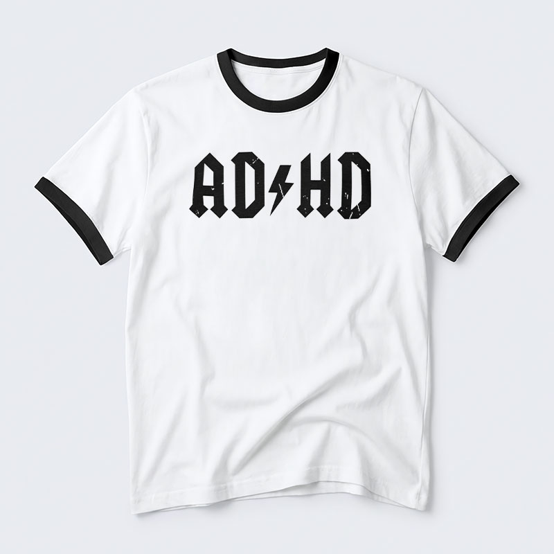 ADHD Geek Retro Ringer T-Shirt