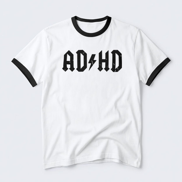 ADHD Geek Retro Ringer T-Shirt