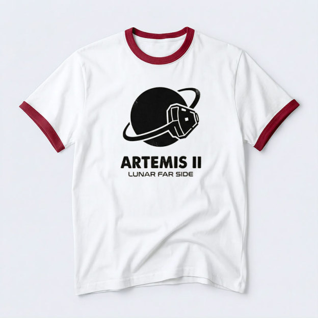 Artemis II Lunar For Side Geek Retro Ringer T-Shirt