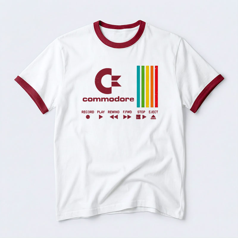 C64 Geek Retro Ringer T-Shirt