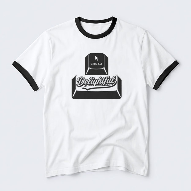 Ctrl Alt Delightful Geek Retro Ringer T-Shirt