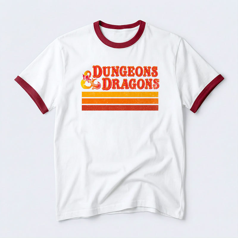 D&D Geek Retro Ringer T-Shirt