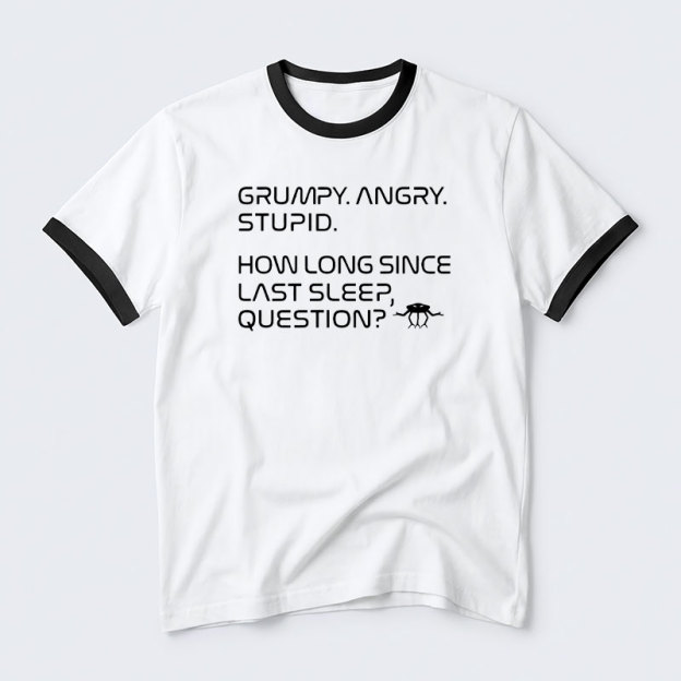 Grumpy Angry Stupid Geek Retro Ringer T-Shirt