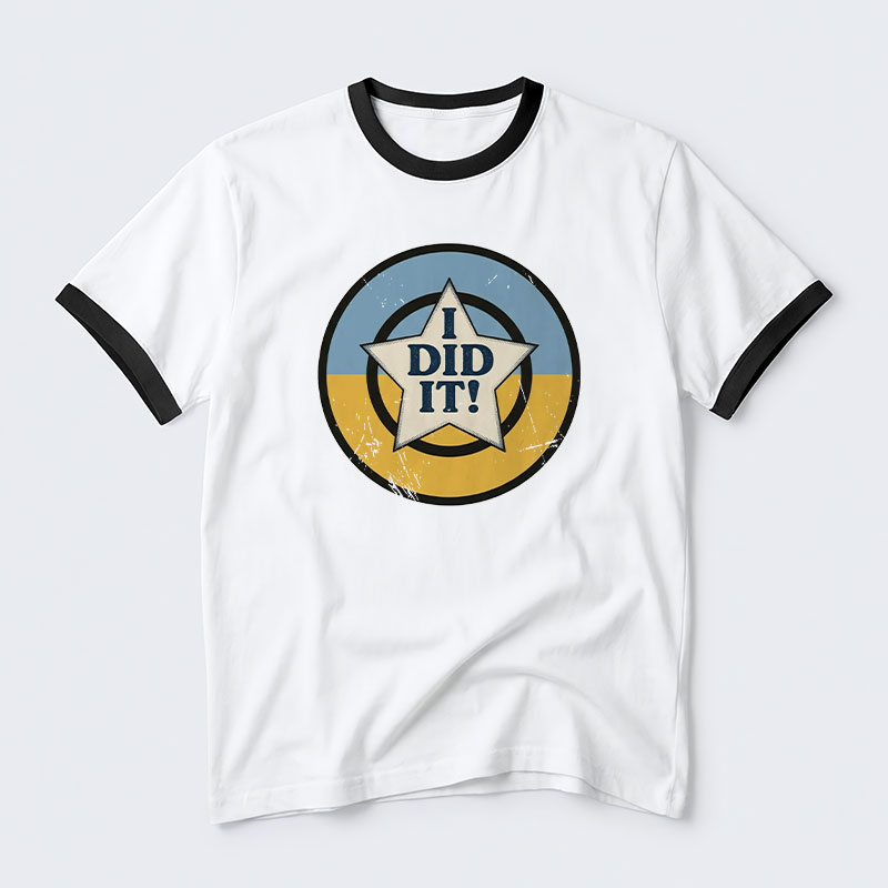 I Did It Geek Retro Ringer T-Shirt